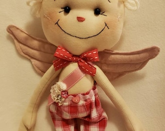 Made to Order Valentine Cupid Boy Cloth Doll