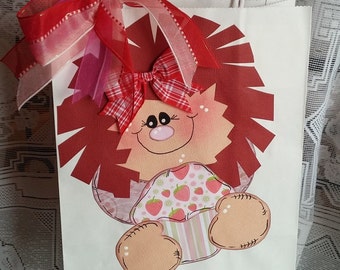 Cupcake Rag Doll Paper Pieced Gift Bag