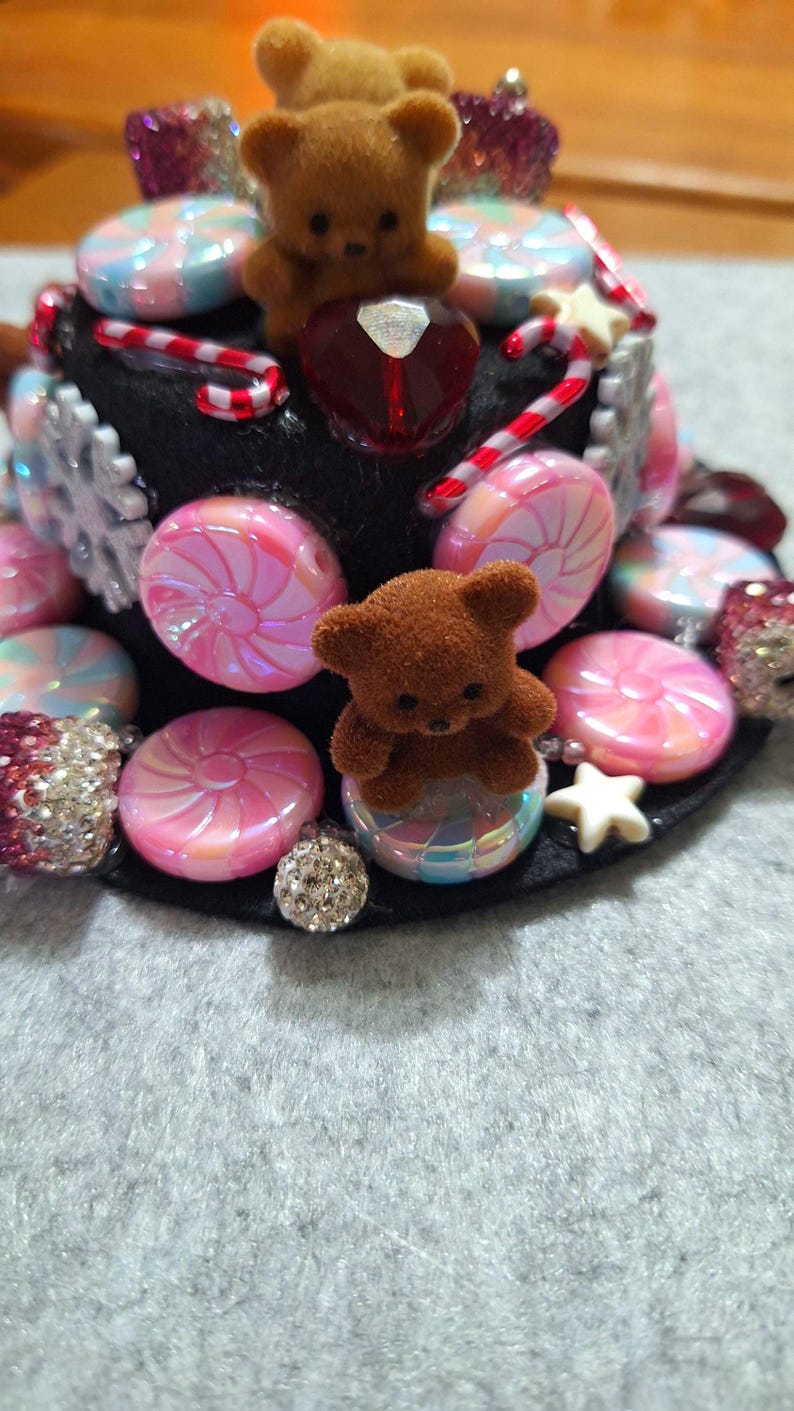 Peppermint Teddy Bear Microphone Cap for Creating Magical ASMR Sounds ...