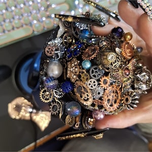Handmade Steampunk Microphone Cap: ASMR Sound Tapping