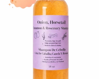 Rosemary , Onion, Cinnamon, and Horsetail Shampoo..