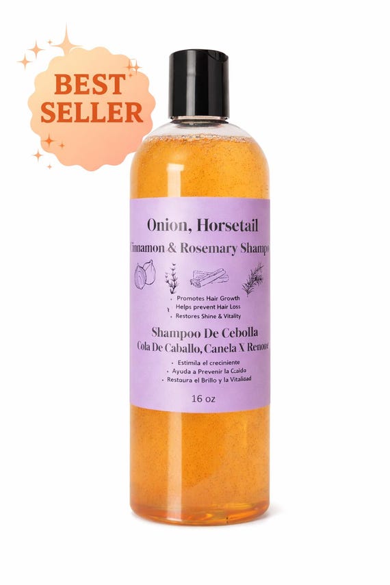 Rosemary , Onion, Cinnamon, and Horsetail Shampoo..