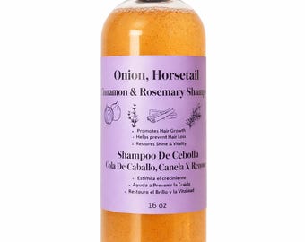 Shampoo mit Rosmarin, Zwiebeln, Zimt und Schachtelhalm…