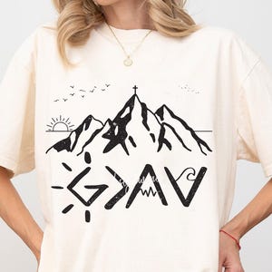 God Is Greater Than Highs and Lows png, Trendy Christian Shirt Design, Minimalist Faith Quote Sublimation png
