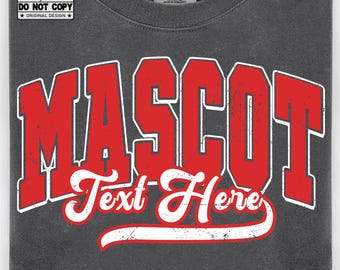 Custom Mascot PNG, Retro School Spirit Sublimation, Big Pride Trendy PNG, School Team Mascot Clipart, Custom Spirit Wear Shirt Design