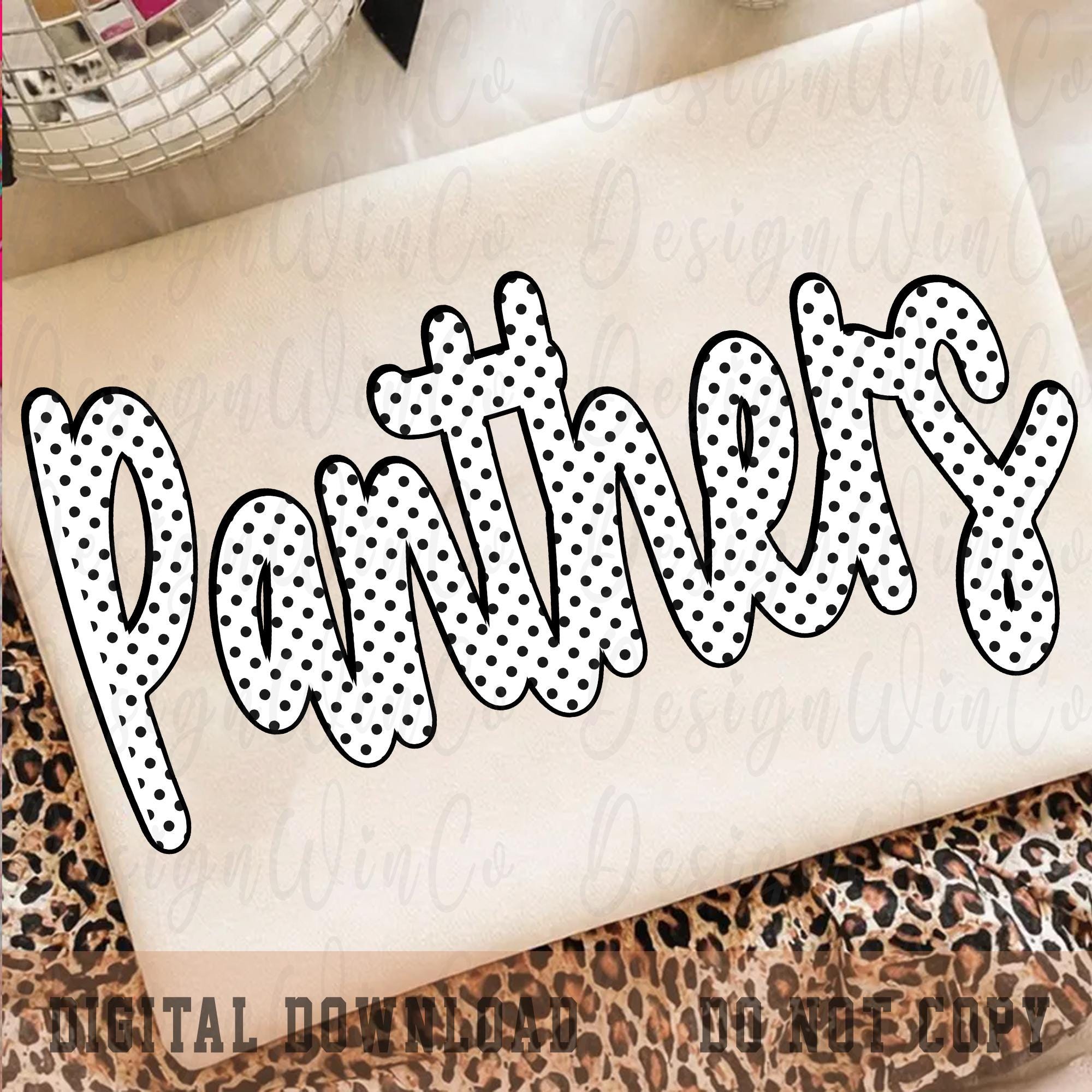 Panthers PNG, Black White Polka Dot Panthers Mascot Shirt Design ...