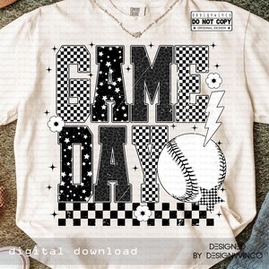 Retro Game Day Softball PNG, Checkerboard Softball Png, Softball Shirt Design, Sports Mom PNG, Vintage Softball Sublimation, Team Spirit