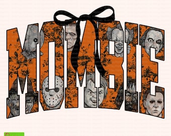 Mombie PNG, Halloween Horror Mom Clipart PNG, Funny Tired Mom Zombie Design, Spooky Mom Shirt Print for Halloween Gift or Party Use