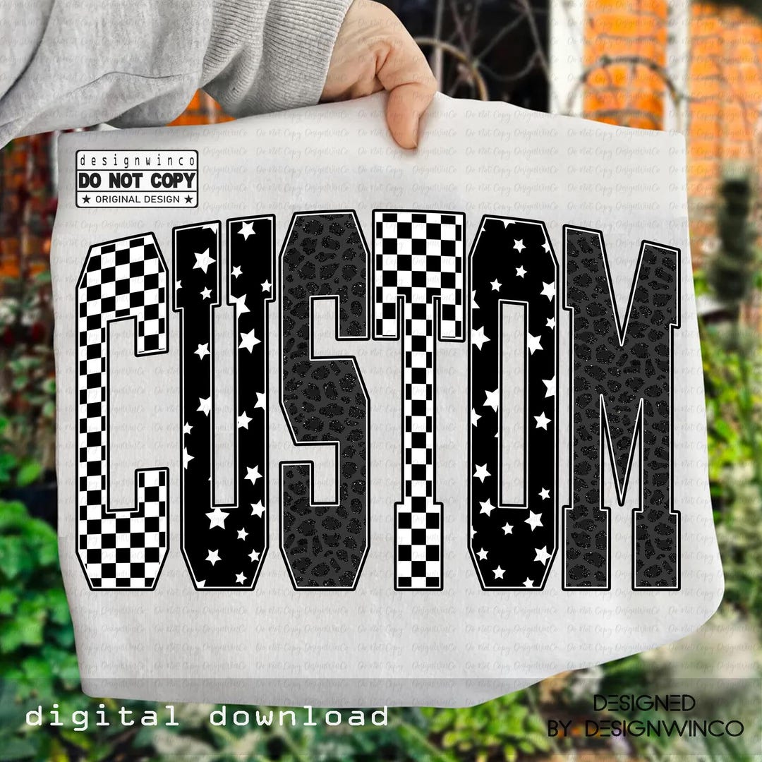 Team Name Pattern Custom Team Name PNG, Personalized School Spirit Sublimation, Editable ...