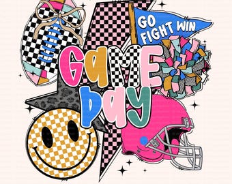 Football Coquette PNG, Game Day Football PNG, Preppy Football Shirt Design, Glitter Checkered Football Mama Sublimation, Football Bow Png