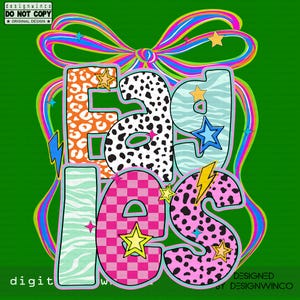 Eagles Mascot Coquette Bow PNG, Funky Checkered Floral Letters PNG, Preppy School Spirit PNG, Game Day Png, Cute Fun Trending Png