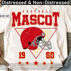 Custom Mascot PNG, Personalized School Spirit Sublimation, Football Team Pride PNG, Varsity Game Day Shirt, Spirit Wear Custom Team Mascot