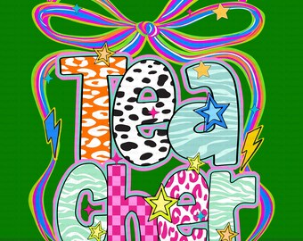 Teacher PNG, Coquette Bow Teacher Shirt Design, Girly Neon Checkerboard Floral Leopard PNG, Back to School Sublimation for Cute Teachers