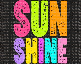 Sunshine Png Beach Life PNG Summer PNG Neon Trendy Summer Shirt Design Distressed Beach PNG Lake Pool River Png