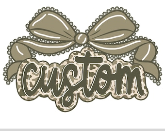 Anpassad maskot PNG - Camouflage Rosett Coquette School Spirit PNG, Lagmaskot PNG, Militärkamouflage, Matchdagströja PNG, School Pride Sublimering