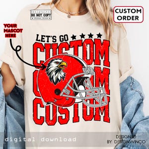 Custom Retro School Mascot PNG, School Spirit PNG, Big Pride PNG, Spirit Team Png, Custom Team Mascot Png, Trendy Sublimation Shirt Design