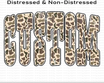 Custom Camo PNG - School Spirit Png, Team Mascot, Military Camouflage, Varsity Letters, Game Day Shirt Design, School Mascot PNG Sublimation