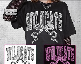 Custom Mascot PNG, Editable Team Name PNG, Varsity Sports Spirit PNG, High School College Mascot Png, Preppy Coquette Bow Sublimation Png