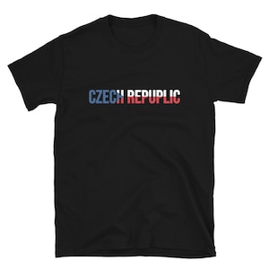 Czech Republic Flag T-Shirt | Czech Tricolor Letters Design | Cultural Pride Shirt | Czech National Day Gift | Heritage Apparel