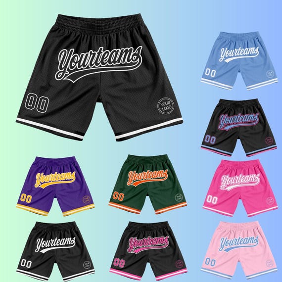 Custom Team Name Basketball Shorts All Color – Personalized Sports Shorts with Number & Logo, Custom Jersey Shorts for Men, Game Day Outfit