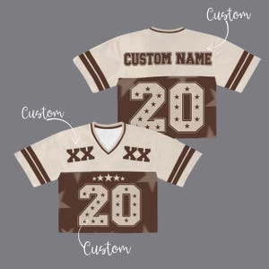 Camiseta de fútbol personalizada de Star para mujer: nombre, número e iniciales personalizados, atuendo para el día del partido, camiseta deportiva de estilo retro