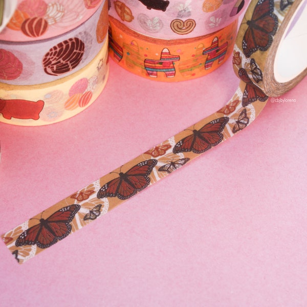 Monarch butterfly washie tape. Decorate your favorite journal with this decorative butterfly tape.