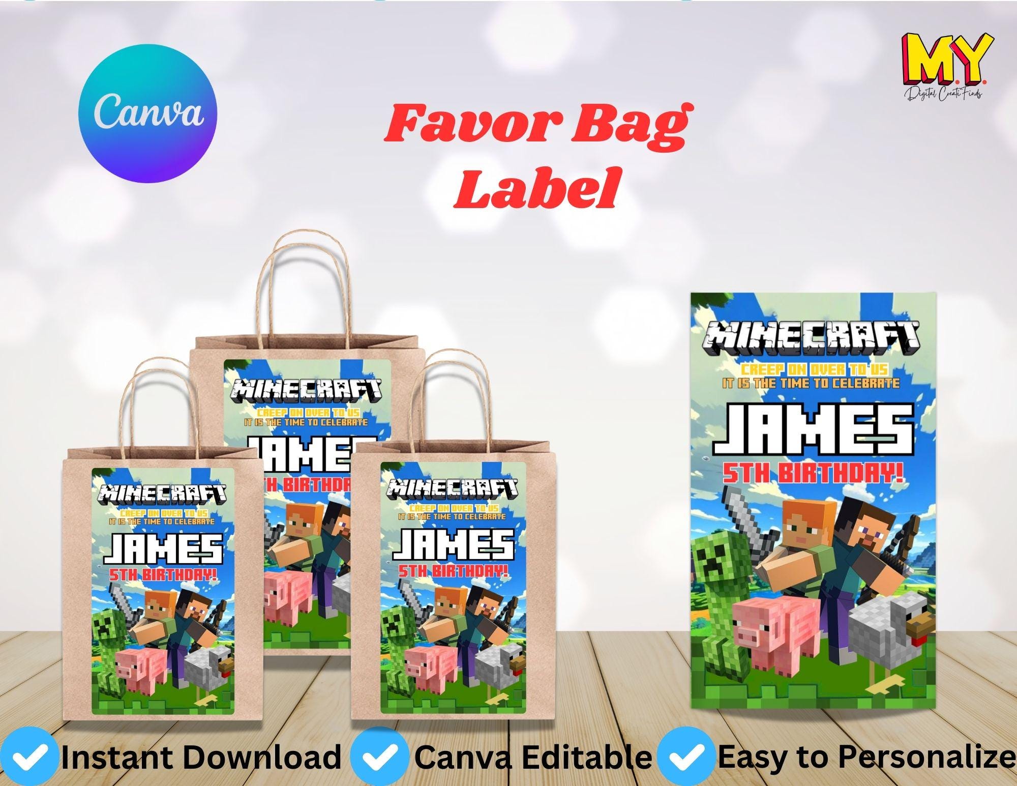 5-in-1 Printable Label Set