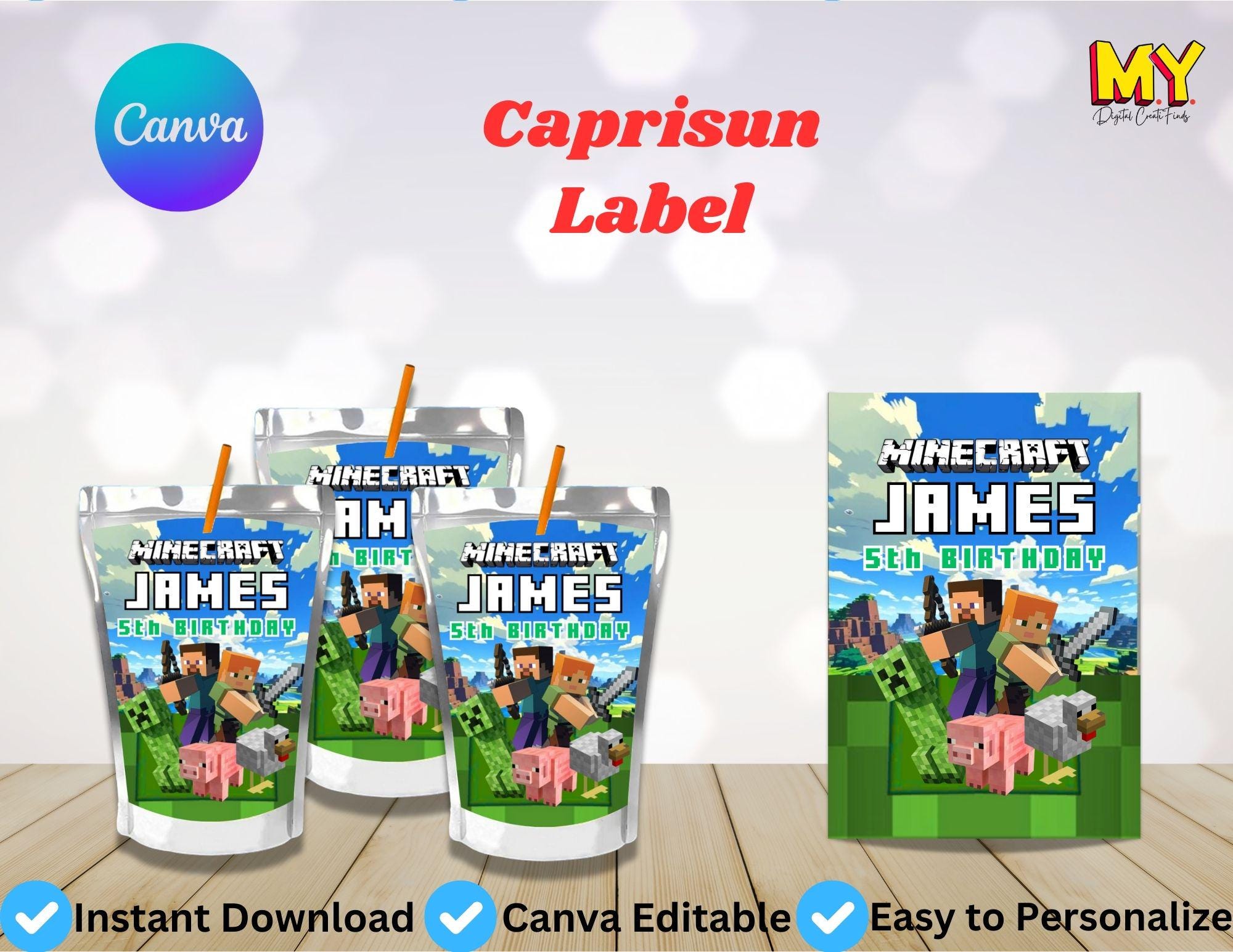 5-in-1 Printable Label Set
