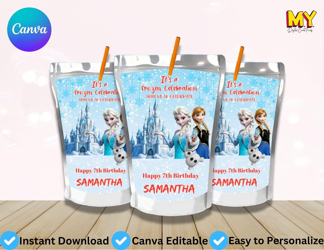Princess Theme Capri Sun Labels – Custom Birthday Party Drink Wrappers ...