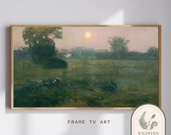 Frame TV Art | Sunset in serene countryside