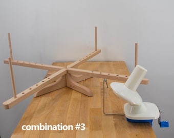 Tabletop Amish Style Yarn Swift / Ball Winder YBW-A Combination #3