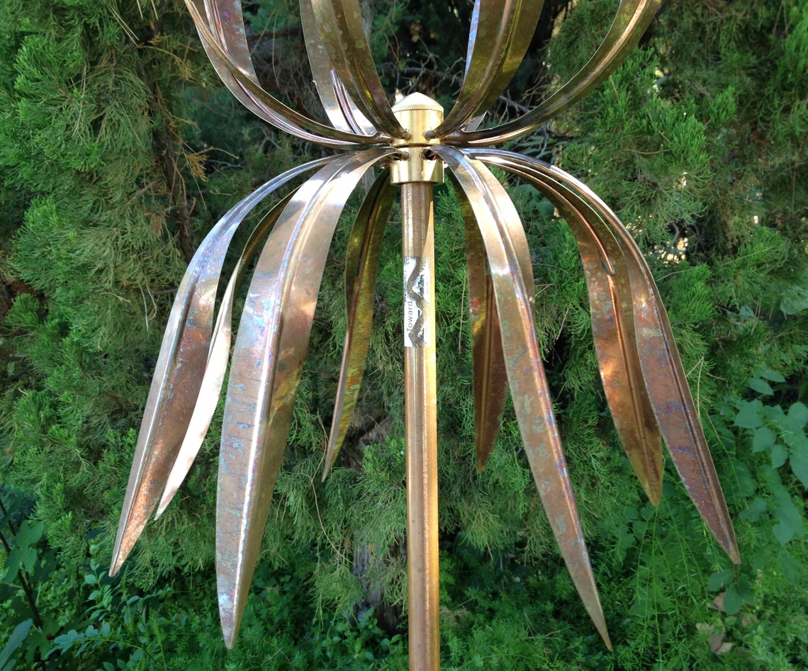 Stanwood Wind Sculpture Copper Dual Spinner Dancing Etsy