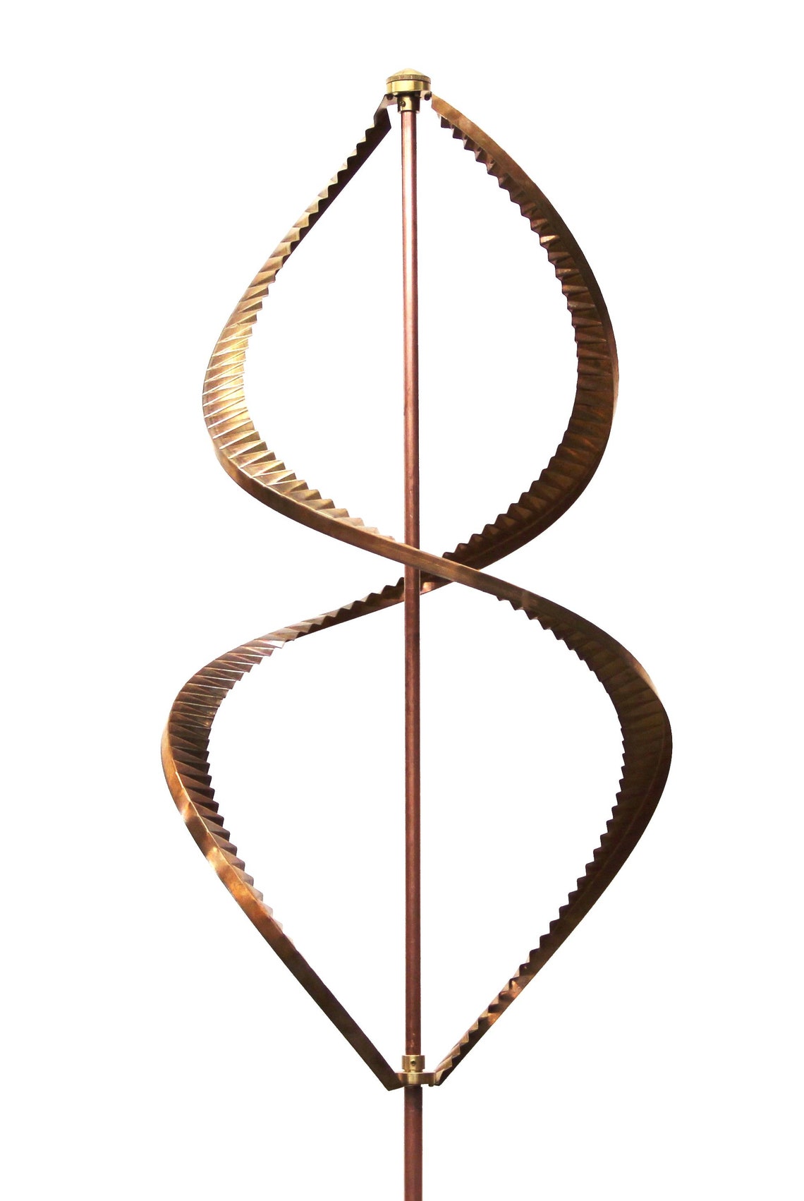 Stanwood Wind Sculpture Copper Dual Helix Spinner Etsy