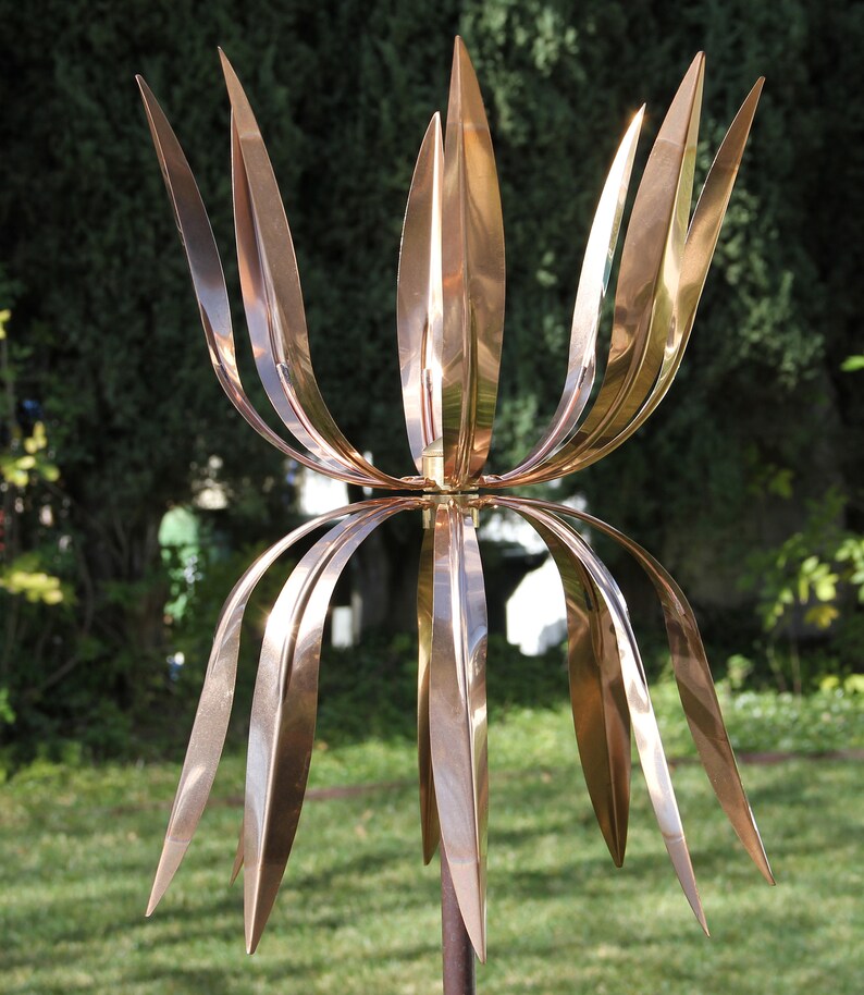 Stanwood Wind Sculpture Copper Dual Spinner Dancing Etsy