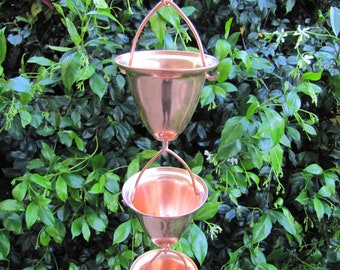 Stanwood Rain Chain - Copper Rain Chain Large Cup/Bell 8-ft