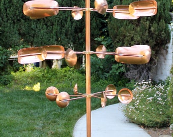 Stanwood Wind Sculpture: Kinetic Copper Spinner - Quaking Aspen