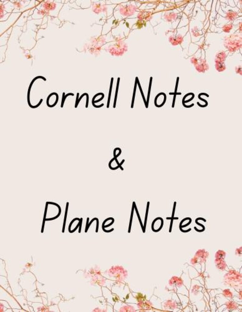 Cornell Notes Paper Printable | Lined Note Pages PDF for Digital ...