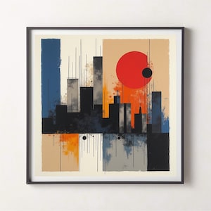 Brutalist architectural – Modern Architectural Digital Print – Industrial Minimalist Artwork for Rentals, Lofts, and Urban Spaces