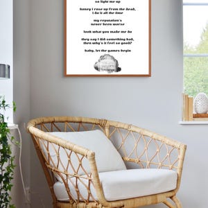 Taylor Rep Lyrics Print *Digital Download*