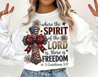 Christian Patriotic, PNG, Freedom In Christ, Spirit Of The Lord, penseelstreek VS (digitale download)