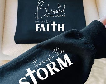 Gesegnet ist die Frau, Glauben, Jesus Christus, Bibel, Religiöse Sprüche, PNG, Sublimation Design, Cut File, Cricut