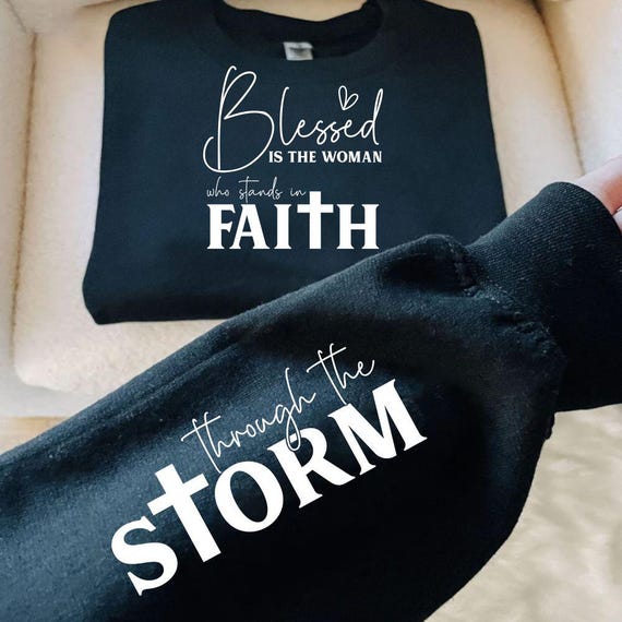Blessed Is the Woman Svg, Faith Svg, Jesus Christ Svg, Christian Svg, Bible Svg, Religious Sayings, PNG Sublimation Design, Cut File, Cricut