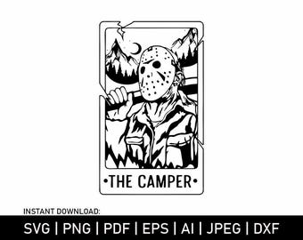 The Camper Horror SVG, Jason Voorhees Design (digitale download)