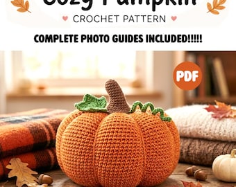 Halloween pompoen haakpatroon, schattig pompoenpatroon, gehaakte pompoen pdf, halloween speelgoed, breiwerk amigurumi, herfsthuisdecor, digitaal