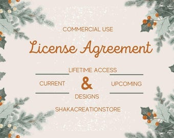 Commercial Use License, ShakaCreationStore Designs