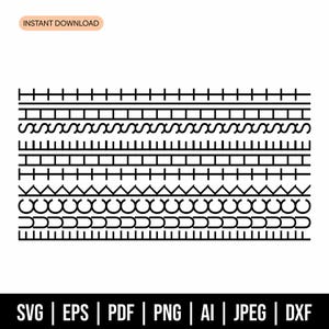 May include: Black and white digital design elements in a rectangular format. The design includes various geometric patterns such as lines, zigzags, and curves. The words "INSTANT DOWNLOAD" are in a peach-colored rectangle. Below are file format options.