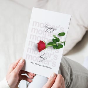 Cartes de voeux élégantes pour la fête des Mères - 1 ou 10 pièces, parfaites pour les célébrations, les anniversaires, une touche personnelle, un motif floral, un jeu de cartes