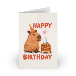 Cute Birthday Greeting Cards - Animal-themed for Celebrations, Unique Gift for Friends, 1 or 10-pcs Set, Birthday Wishes, Fun & Whimsical