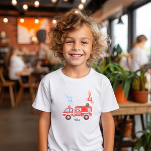 Geburtstags T-Shirt Feuerwehr, Geburtstag, Personalisierbar, Name & Zahl, Kindergeburtstag, Geschenkidee, einzigartig, Geburtstagsgeschenk
