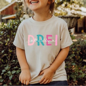Geburtstags T-Shirt, Kinder T-Shirt, Personalisierbar, Name & Zahl, Kindergeburtstag, Geschenkidee, einzigartig, Geburtstagsgeschenk